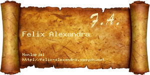Felix Alexandra névjegykártya